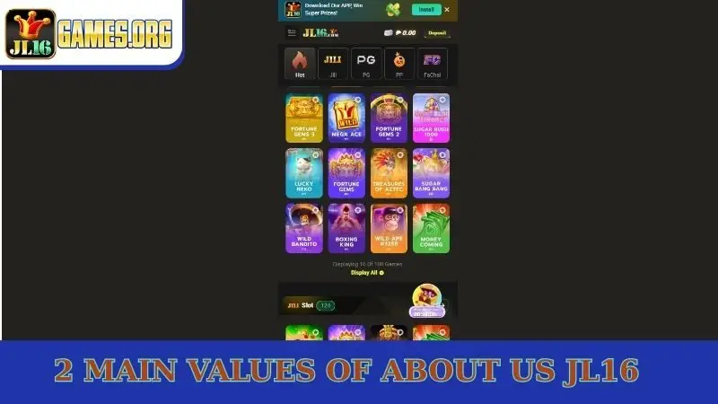 2 main values of about us JL16