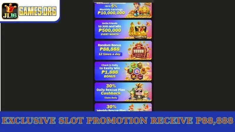 Exclusive slot promotions receive P88,888