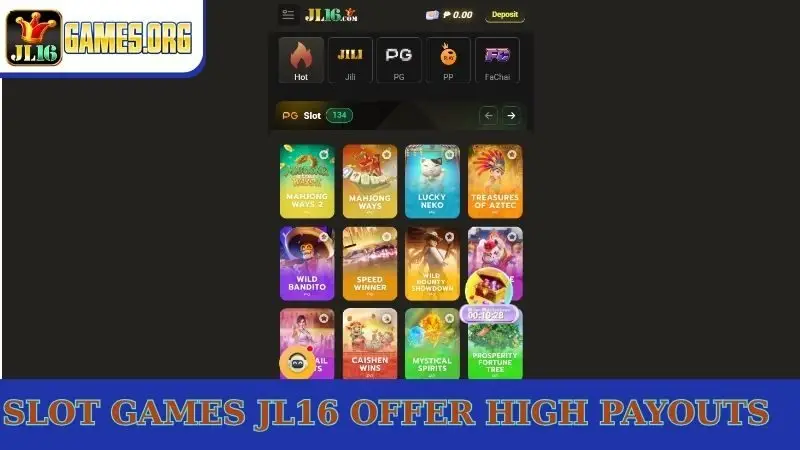 Slot games JL16 offer high payouts